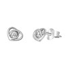 Zilveren oorbellen hart zirkonia (1052006)