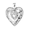 Zilveren hanger medaillon hart zirkonia (1052152)