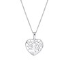 Zilveren ketting&hanger hart levensboom (1057171)