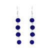 Silberfarbene Byoux-Ohrringe mit blauen Anhängern (1052876)