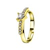 Goudkleurige byoux ring met hartje (1057236)