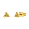 Dreieckige Ohrringe aus 585 Gelbgold mit kleinen Kugeln (1053419)