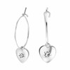 Zilverkleurige bijoux oorbellen hart (1054505)