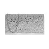Zilverkleurige glitter clutch met hengsel (1057463)
