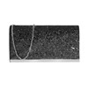 Zwarte glitter clutch met hengsel (1057465)