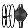 Gerecycleerd stalen set blackplated endless armbanden&horloge (1057565)
