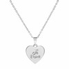 Zilverkleurige byoux ketting met hanger hart (1054625)