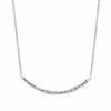 Halskette aus Edelstahl, gebogener Steg mit Kristall (1054736)