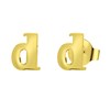 Goldplated oorbellen letter (1057725)