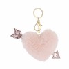 Fluffy sleutelhanger hart roze (1054893)