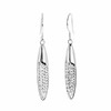 Zilveren oorbellen pegel met kristal (1055024)
