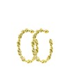 Goudkleurige bijoux oorringen gedraaid (1057739)