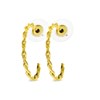 Goudkleurige bijoux oorringen gedraaid (1057763)