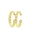Goudkleurige bijoux oorringen schakel (1057796)
