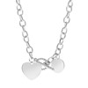 Zilverkleurige bijoux ketting met hanger hart (1057805)