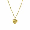 Goudkleurige byoux ketting met hanger hart (1055296)