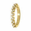 Goudkleurige byoux ring met steentjes (1055325)