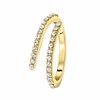 Goldfarbener Byoux Ring mit Steinchen (1055329)