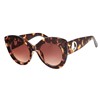 Sonnenbrille mit Leopardenprint und braunen Cateye-Gläsern (1055356)