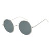 Silberfarbene Sonnenbrille mit blauen Gläsern (1055357)