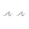 Zilveren oorbellen golf met zirkonia (1055494)