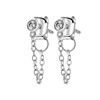 Zilveren oorbellen met zirkonia ketting (1055538)