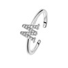 Zilveren ring alfabet met zirkonia (1055546)