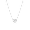 Zilveren ketting met hanger hart zirkonia (1058015)