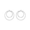 Zilverkleurige bijoux oorbellen met steentjes (1058069)