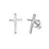 Zilveren oorbellen kruis (1055667)