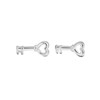 Zilveren oorbellen sleutel/hart (1055675)