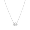 Zilveren ketting&hanger lotus (1055700)