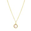 Zilveren ketting&hanger gold Gemstone rose quartz (1058645)