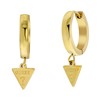Guess stalen goldplated oorbellen triangle 15mm (1055784)