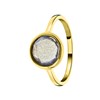 Ring aus 925 Silber, Gold, Edelstein Labradorit (1058660)