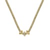 Vergoldete Halskette aus Edelstahl/Mesh mit Kristall (1058703)