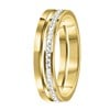 2-reihiger, vergoldeter Edelstahl eternity ring mit Kristall (1058712)