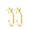 Ohrringe, 925 Silber, vergoldet, Stern der Galaxis (1058739)