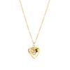 Goudkleurige byoux ketting met hart medaillon (1055920)