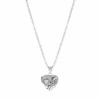Zilverkleurige byoux ketting met hart medaillon (1055921)