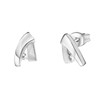Zilveren oorbellen mat/glans met zirkonia (1056012)