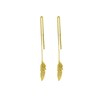 Durchzieh-Ohrringe mit Blatt, 375 Gold (1056067)