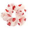 Witte scrunchie met rode harten (1058813)