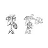 Zilveren oorbellen roos zirkonia (1058835)