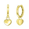 Zilveren oorbellen goldplated hart (1058850)