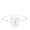 Zilverkleurige bijoux ring met hart initiaal (1056195)