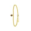 Armband aus Edelstahl, vergoldet, Kugelkette/Herz, Colorado-Kristall (1056324)