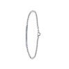 Gerecycleerd stalen armband bol/bar light sapphire kristal (1056337)