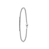 Gerecycled stalen armband bol/bar wit kristal (1056352)