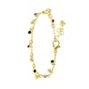Goudkleurige byoux armband met kleur steentjes (1056356)